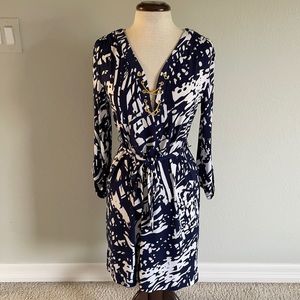 Emma & Michelle Navy/White Shirt Dress